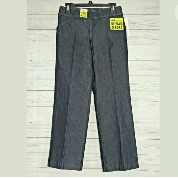 Lee Natural Fit Straight Leg Below Waist pants stretch instantly slimming - Picture 1 of 6